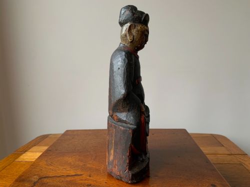 CHINESE TEMPLE FIGURE EARLY QUING DYNASTY 18TH CENTURY - ADDITIONAL PHOTO 2