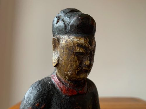 CHINESE TEMPLE FIGURE EARLY QUING DYNASTY 18TH CENTURY - ADDITIONAL PHOTO 7