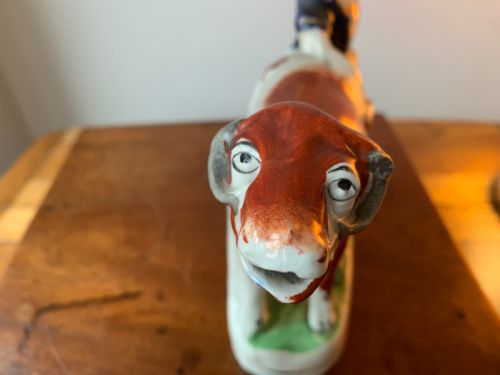 ANTIQUE STAFFORDSHIRE POTTERY COW AND MILKMAID FIGURE CREAMER JUG 19TH CENTURY - ADDITIONAL PHOTO 3