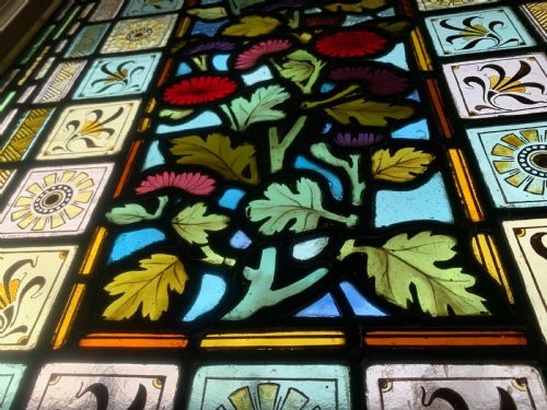 VICTORIAN STAINED GLASS DOOR PANEL - ADDITIONAL PHOTO 3