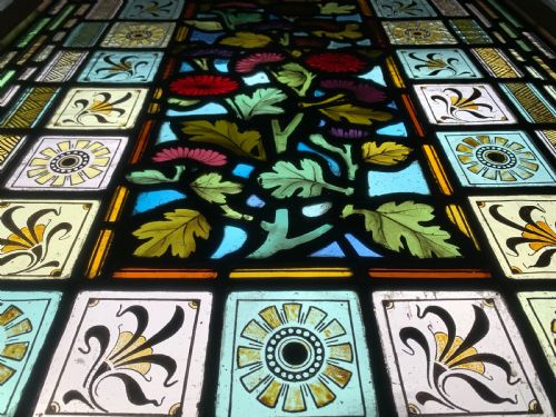VICTORIAN STAINED GLASS DOOR PANEL - ADDITIONAL PHOTO 6
