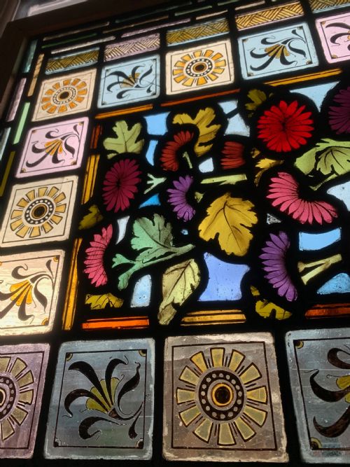 VICTORIAN STAINED GLASS DOOR PANEL - ADDITIONAL PHOTO 12