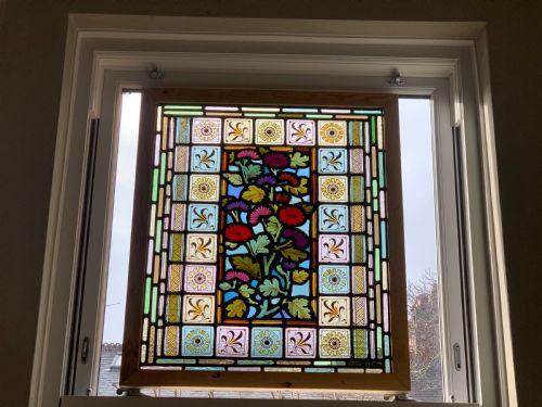 VICTORIAN STAINED GLASS DOOR PANEL - ADDITIONAL PHOTO 16
