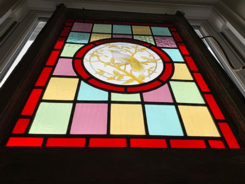 VICTORIAN STAINED GLASS SASH WINDOW PANEL - ADDITIONAL PHOTO 2