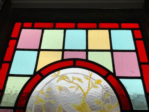VICTORIAN STAINED GLASS SASH WINDOW PANEL - ADDITIONAL PHOTO 9