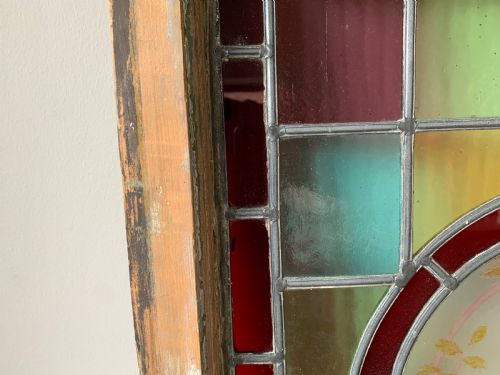 VICTORIAN STAINED GLASS SASH WINDOW PANEL - ADDITIONAL PHOTO 12
