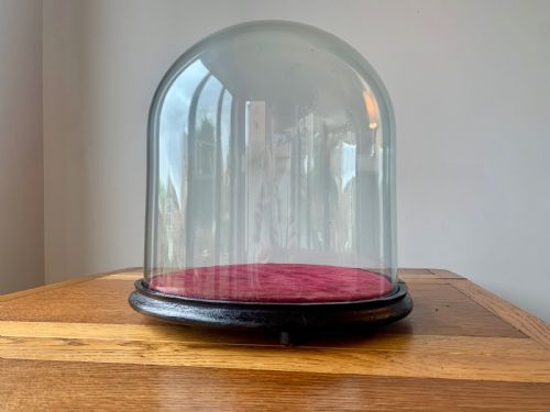 hand blown victorian glass display dome - CATEGORY: ANTIQUE GLASS - DATED 19TH CENTURY