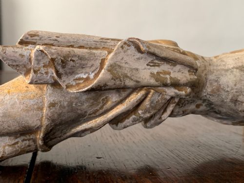 16TH CENTURY CORPUS CHRISTI PARCEL GILT AND POLYCHROMED LIME WOOD - ADDITIONAL PHOTO 21