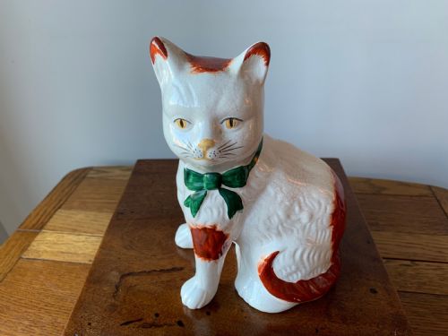 PAIR OF STAFFORDSHIRE POTTERY MANTLE CATS - ADDITIONAL PHOTO 20