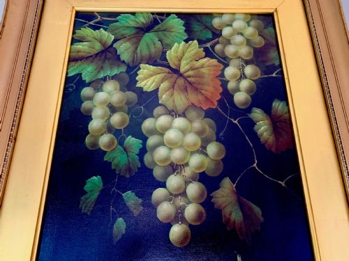 OIL PAINTING ON CANVAS 'STILL LIFE WITH GRAPES PEARS' SIGNED BY EDWIN STEELE BRITISH 1805 1871 - ADDITIONAL PHOTO 1
