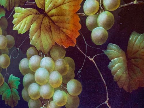 OIL PAINTING ON CANVAS 'STILL LIFE WITH GRAPES PEARS' SIGNED BY EDWIN STEELE BRITISH 1805 1871 - ADDITIONAL PHOTO 8