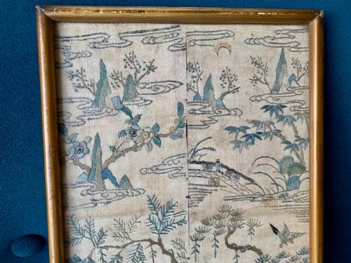 CHINESE EMBROIDERED SILK KIMONO PANELS - ADDITIONAL PHOTO 4
