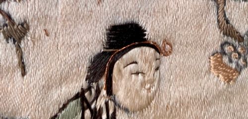 CHINESE EMBROIDERED SILK KIMONO PANELS - ADDITIONAL PHOTO 5