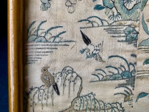 CHINESE EMBROIDERED SILK KIMONO PANELS - ADDITIONAL PHOTO 7