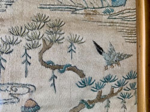 CHINESE EMBROIDERED SILK KIMONO PANELS - ADDITIONAL PHOTO 12