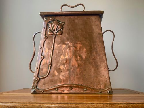 ARTS AND CRAFTS COPPER COAL BOX BY BENHAM AND FROUD - ADDITIONAL PHOTO 20