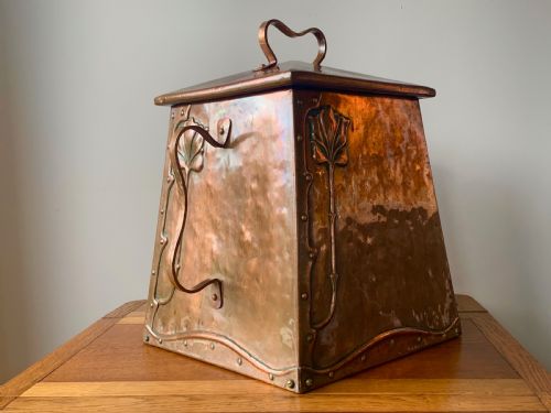 ARTS AND CRAFTS COPPER COAL BOX BY BENHAM AND FROUD - ADDITIONAL PHOTO 23