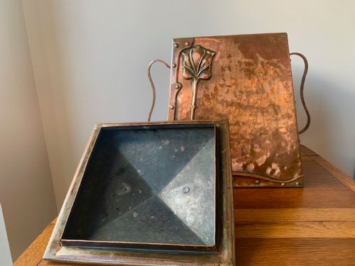 ARTS AND CRAFTS COPPER COAL BOX BY BENHAM AND FROUD - ADDITIONAL PHOTO 24