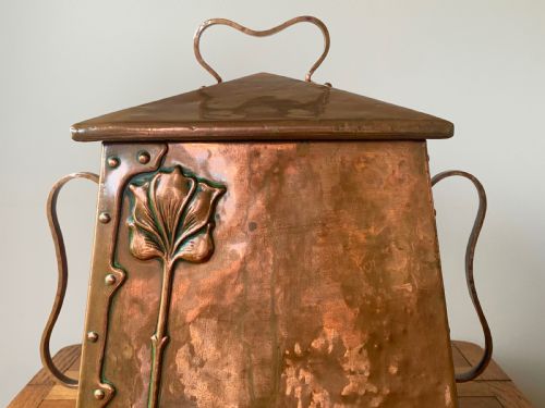 ARTS AND CRAFTS COPPER COAL BOX BY BENHAM AND FROUD - ADDITIONAL PHOTO 25