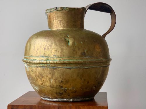 HUGE BRASS MIDDLE EASTERN WATER PITCHER - ADDITIONAL PHOTO 4
