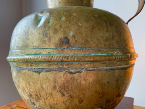 HUGE BRASS MIDDLE EASTERN WATER PITCHER - ADDITIONAL PHOTO 5