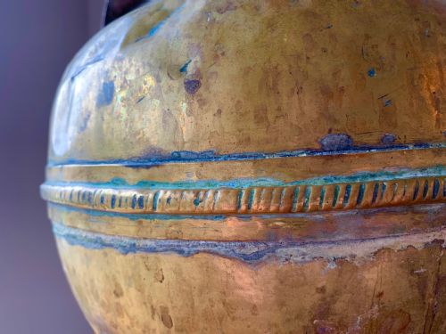 HUGE BRASS MIDDLE EASTERN WATER PITCHER - ADDITIONAL PHOTO 8