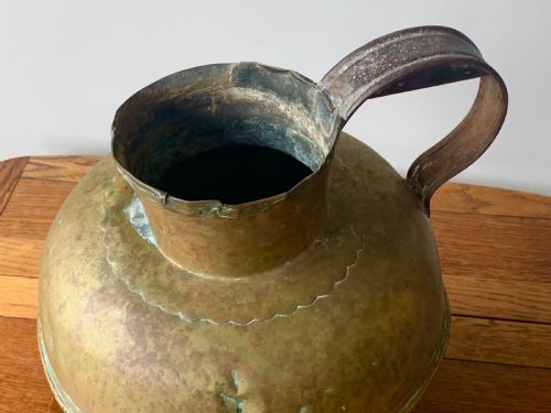 HUGE BRASS MIDDLE EASTERN WATER PITCHER - ADDITIONAL PHOTO 10