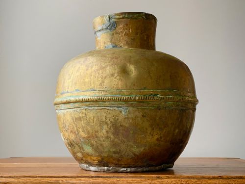 HUGE BRASS MIDDLE EASTERN WATER PITCHER - ADDITIONAL PHOTO 11