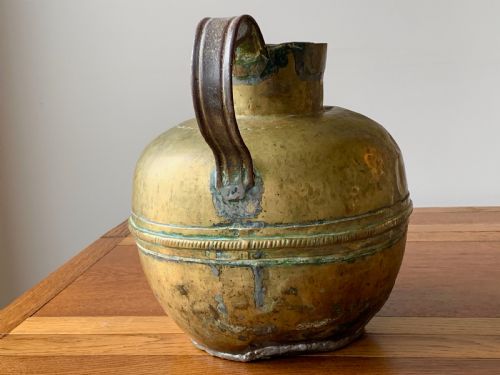 HUGE BRASS MIDDLE EASTERN WATER PITCHER - ADDITIONAL PHOTO 12