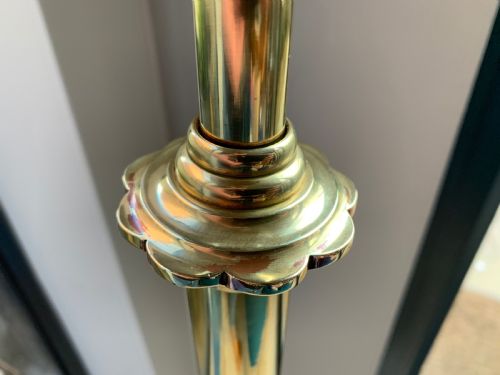 COPPER AND BRASS COUNTRY HOUSE EXTENDING FLOOR STANDARD LAMP - ADDITIONAL PHOTO 29