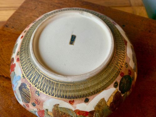 JAPANESE KYO SATSUMA HEXAGONAL BOWL MEIJI PERIOD - ADDITIONAL PHOTO 12