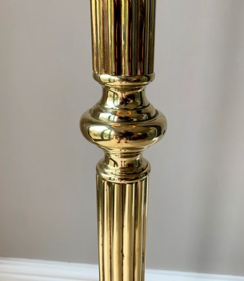 HEAVY BRASS STANDARD LAMP EARLY 20TH CENTURY - ADDITIONAL PHOTO 4