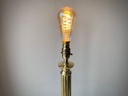 HEAVY BRASS STANDARD LAMP EARLY 20TH CENTURY - ADDITIONAL PHOTO 5