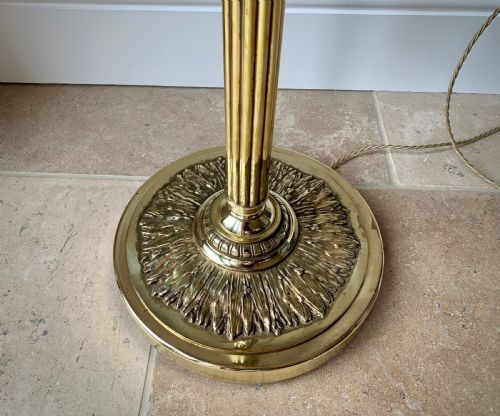 HEAVY BRASS STANDARD LAMP EARLY 20TH CENTURY - ADDITIONAL PHOTO 11
