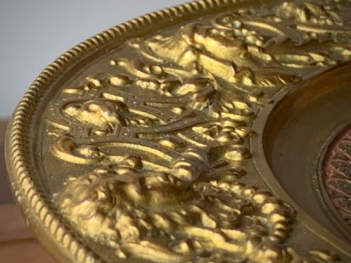 VICTORIAN GILT AND ENAMELLED TAZZA OR COMPOTE - ADDITIONAL PHOTO 19