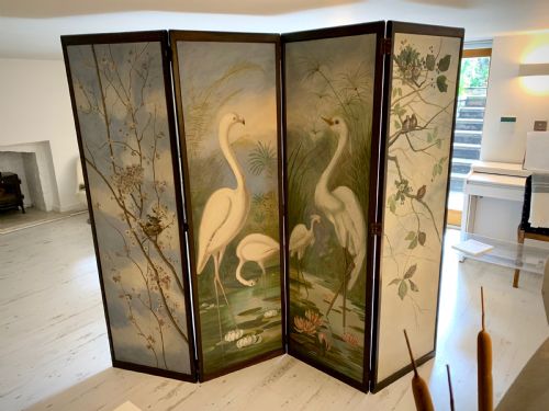 SUPERB VICTORIAN ROOM DIVIDER SCREEN - ADDITIONAL PHOTO 2