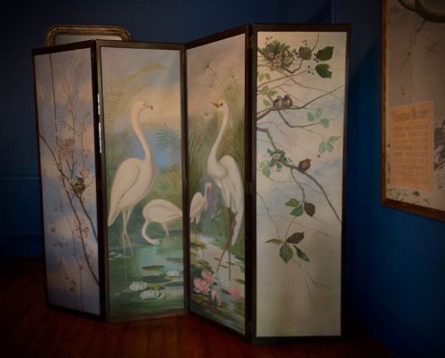 SUPERB VICTORIAN ROOM DIVIDER SCREEN - ADDITIONAL PHOTO 9