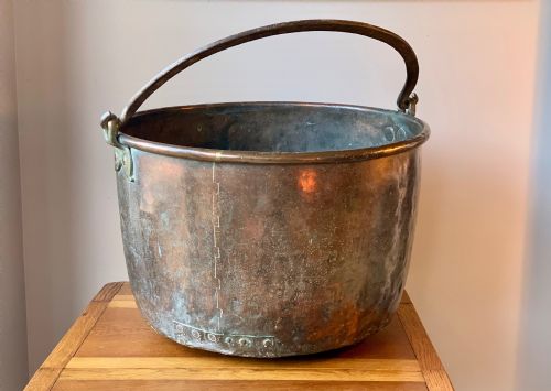 monumental georgian copper 'apple butter' cauldron - CATEGORY: ANTIQUE METAL - DATED GEORGIAN