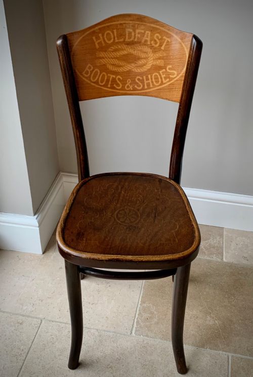 thonet advertising chair for holdfast boots shoes 1920's - CATEGORY: ANTIQUE CHAIRS - DATED 1920