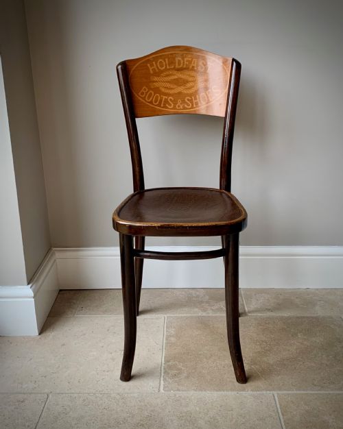 THONET ADVERTISING CHAIR FOR HOLDFAST BOOTS SHOES 1920'S - ADDITIONAL PHOTO 2