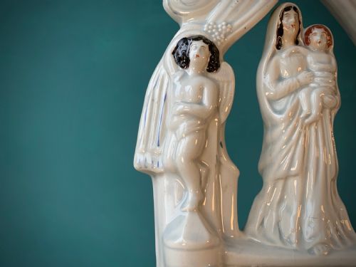 STAFFORDSHIRE HOLY WATER STOUP - ADDITIONAL PHOTO 11