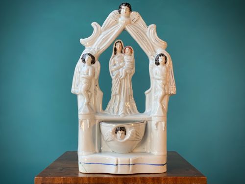 STAFFORDSHIRE HOLY WATER STOUP - ADDITIONAL PHOTO 14