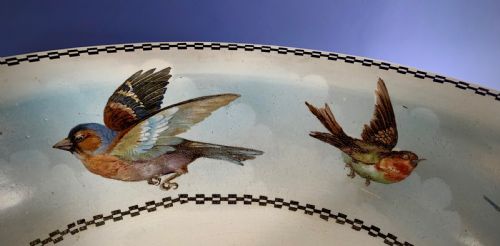 EDWARDIAN WASH BASIN WITH ENGLISH GARDEN BIRDS - ADDITIONAL PHOTO 7