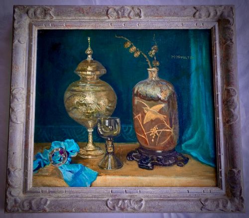 oil painting still life margaret 'maggie' hamilton 1867 1952 - CATEGORY: ANTIQUE ART - DATED 19TH CENTURY