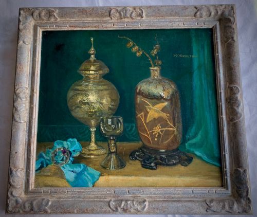 OIL PAINTING STILL LIFE MARGARET 'MAGGIE' HAMILTON 1867 1952 - ADDITIONAL PHOTO 6