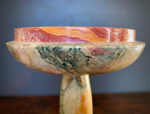 PAIR OF ITALIAN MARBLE TAZZAS 1900'S - ADDITIONAL PHOTO 2