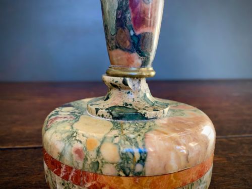 PAIR OF ITALIAN MARBLE TAZZAS 1900'S - ADDITIONAL PHOTO 17
