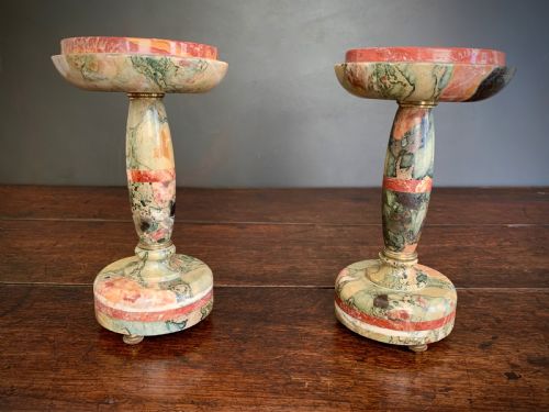 PAIR OF ITALIAN MARBLE TAZZAS 1900'S - ADDITIONAL PHOTO 18