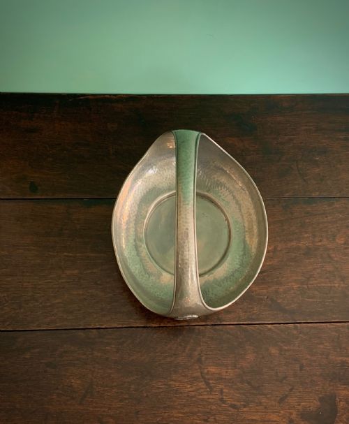 ARTS AND CRAFTS WARRIC PEWTER BOWL WITH TUDOR ROSE DECORATION - ADDITIONAL PHOTO 14