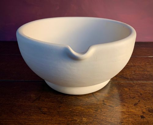 MONUMENTAL PESTLE AND MORTAR IN WHITE STONEWARE - ADDITIONAL PHOTO 7